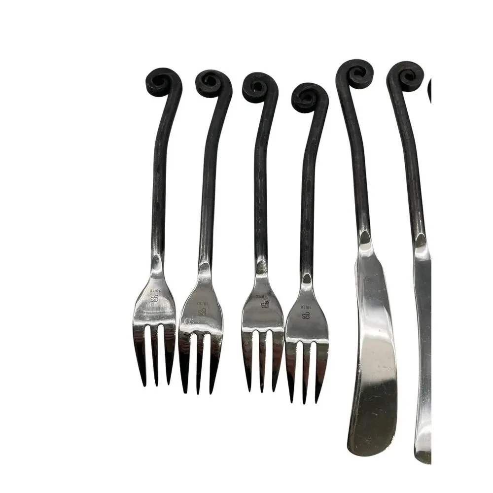 Gourmet Settings Treble Clef Mini Set Spreader Mini Spoon Cocktail Fork Set 12